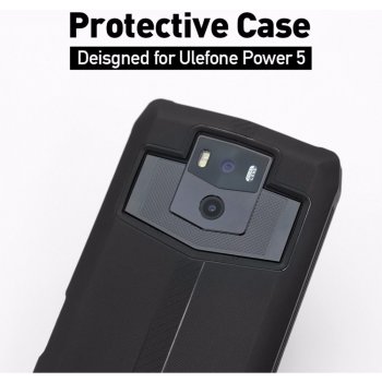 Pouzdro UleFone POWER 5 / 5S silikonové černé ULE-COVER-POWER5