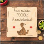 Dekorace z Řečice Škrtací dřevěná pokladnička kachna. – Zboží Mobilmania