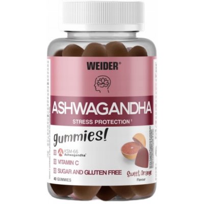 Weider Ashwagandha Sweet Orange 40 Gummies – Hledejceny.cz