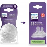 Philips Avent dudlík Natural Response na kaši 2 ks transparentní – Sleviste.cz