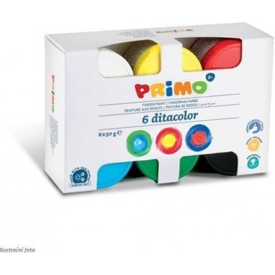 Prstové barvy PRIMO sada 6 x 50 g – Sleviste.cz