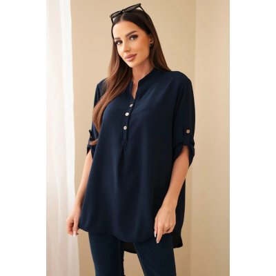 Kesi halenka 11817 s prodlouženým zadním dílem modrá tmavě – Hledejceny.cz