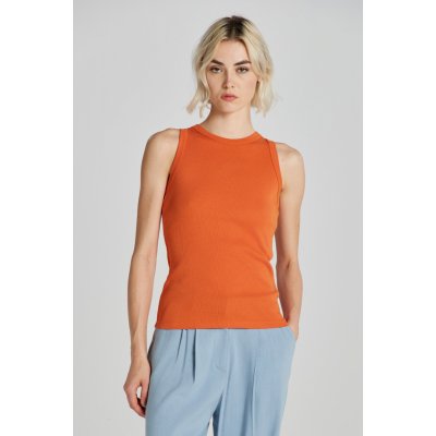 Gant HIGH NECK RIB TANK TOP oranžová – Zboží Mobilmania