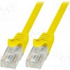 síťový kabel Logilink CP2047U Patch, Cat.6 U/UTP EconLine 1,50m, žlutý