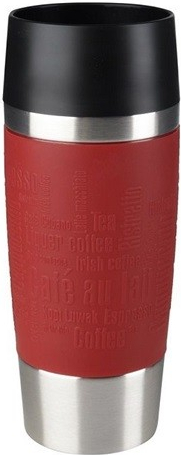 Tefal Travel Mug termohrnek červený nerez 360 ml