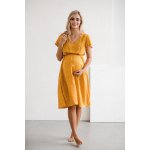 Těhotenské kojící šaty Lovely Midi Dress Mustard SS – Zbozi.Blesk.cz