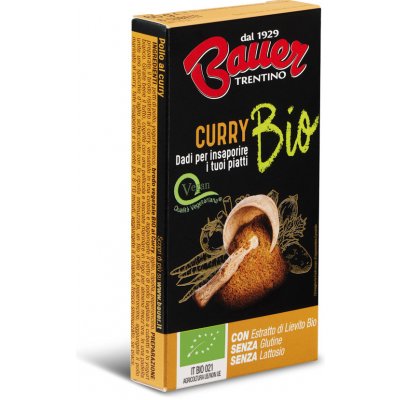 Bauer Bezlepkový BIO zeleninový bujón s kari kostky 60 g – Hledejceny.cz