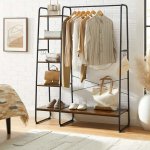 NoBi NB-RX2922625 kov / MDF černá / dekor staré dřevo – Zboží Mobilmania