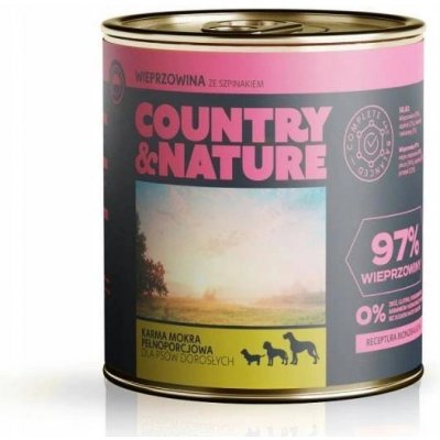 Country&Nature Vepřové se špenátem 410 g