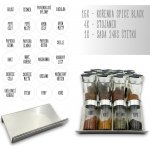 Orion Sada kořenek SPICE BLACK 100 ml + 4 ks nerezový organizér na kořenky VASKY 16 ks – Zboží Dáma