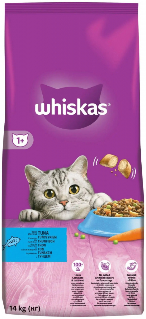 Whiskas krmivo suchý tuňák 14 kg