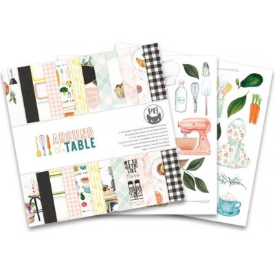 Sada papírů na scrapbooking,Around the table – Sleviste.cz