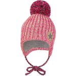 Dětská pletená čepice Little Angel s bambulí LA Outlast ® růžový melír – Zboží Mobilmania
