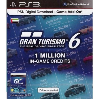 Gran Turismo 6 1 million credit