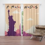 Sablio Závěs Seriál Přátelé FRIENDS Socha Svobody: 2ks 140x250cm – Hledejceny.cz