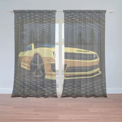 Sablio Záclony Chevrolet Camaro Puntíky: 2ks 150x250cm – Hledejceny.cz