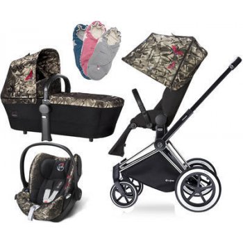 Cybex Set Priam All Terrain Chrome Seat Lux Fashion BUTTERFLY 2017 + autosedačka