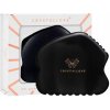 Masážní pomůcka CRYSTALLOVE Obsidian CONTOUR GUA SHA - mělký gua sha z obsidiánu