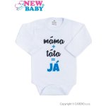 Body s potiskem New Baby máma plus táta rovná se JÁ – Zboží Mobilmania