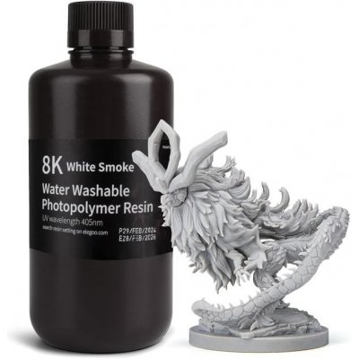 ELEGOO 8K Water-washable Resin Resin 1KG White Smoke 50.103.0140 – Zboží Živě