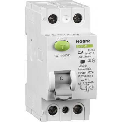 Noark Electric Ex9L-H 2P 25A 30mA – Zboží Mobilmania