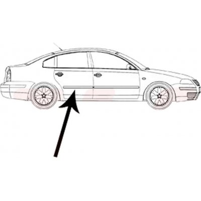 Polcar Pravá zadní ochranná lišta dveří VW Passat B5 / 1996-2000 – Hledejceny.cz