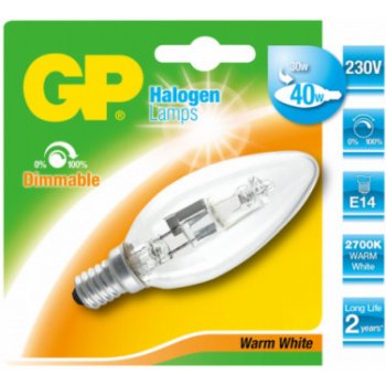 GP Lighting Halogen svicka 28W 230V E-14 Teplá bílá 350 lm
