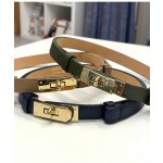 BS Krásný kožený pásek se zlatým zapínáním černá – Sleviste.cz