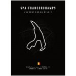 Jen tak z lásky Plakát Závodní okruhy Rozměr plakátu: 30 x 40 cm, Závodní okruh: Spa - Francorchamps, Barevná varianta: Černá – Zboží Dáma