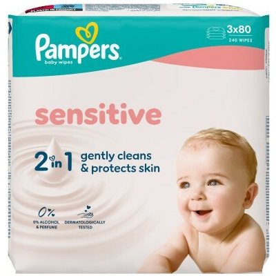 Pampers Sensitive Baby Čisticí ubrousky pro miminko 240 ks – Hledejceny.cz