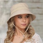 Krumlovanka bavlněný klobouk Bucket P-12478 šňůrka na krk a stahování starorůžová – Hledejceny.cz