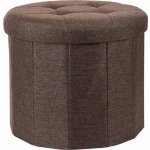 Home Styling Collection Pouffe s krásným sedákem OTTOMAN, 45 x 39 cm, šedá – Zboží Mobilmania