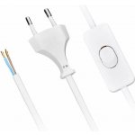 Solight flexo šňůra, 2x Kabel FLEXO s vypínačem bílý 2x0,75mm 3m – Zboží Mobilmania