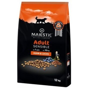 Majestic Dog Adult Sensible kuře a losos 12 kg