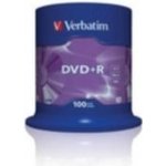 Verbatim DVD+R 4,7GB 16x, AZO, cakebox, 100ks (43551) – Zboží Živě