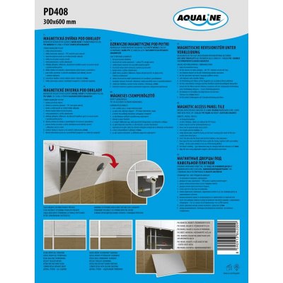 Sapho Magnetická dvířka pod obklady 300 x 600 mm PD408 – Zboží Mobilmania