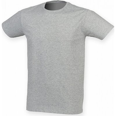 SF Men Prodloužené strečové triko Skin Fit s elastanem melír šedá – Hledejceny.cz