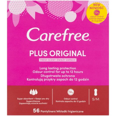 Carefree Plus Original slipové vložky se svěží vůní 56 ks – Hledejceny.cz