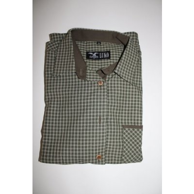 Košile LUKO dámská myslivecká s dlouhým rukávem khaki kostka – Sleviste.cz