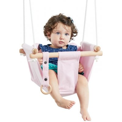 2Kids Toys Dětská textilní houpačka růžová – Sleviste.cz