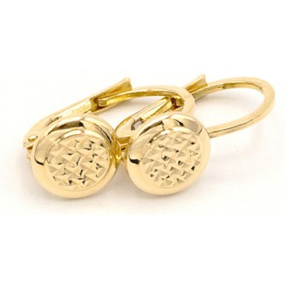 B&B Goldinvestic zlaté náušnice kruhy malé zdobené N5984-585/1000 – Zboží Mobilmania