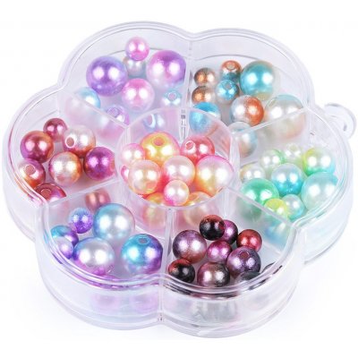 Prima-obchod Sada plastových korálků v boxu, barva 2 mix kuličky – Zboží Dáma