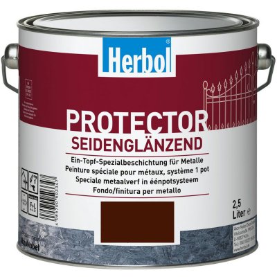 Barva na kov HERBOL Protector Schokoladenbraun RAL 8017 Tmavě hnědá 2,5L – Sleviste.cz