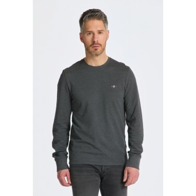 Gant tričko SLIM PIQUE LS T-SHIRT šedá – Zboží Mobilmania