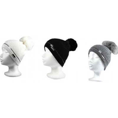 Voxx Čepice zimní TRAFIC dámská černá bílá šedá – Hledejceny.cz