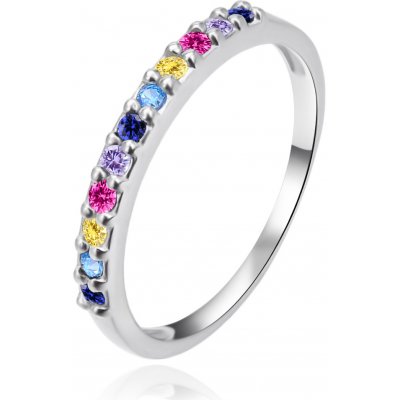 Agato Stříbrný prsten s barevnými zirkony AGT R46C – Zbozi.Blesk.cz