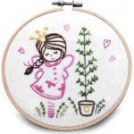 Stoklasa Dětská vyšívací dárková sada s předtištěným motivem 940198/3 růžová víla 15x22cm průměr 18cm – Hledejceny.cz