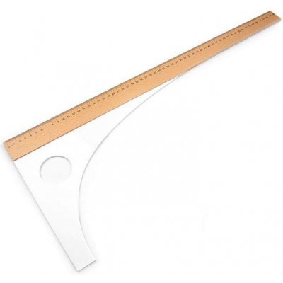 Krejčovský příložník délka 60 cm, 80 cm 1- 60 cm přírodní stř. – Sleviste.cz