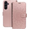 Pouzdro a kryt na mobilní telefon Samsung Forcell MEZZO Book case Samsung Galaxy A55 5G mandala rose gold 599424