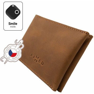 Kožená peněženka Smile Wallet se smart trackerem FIXED Smile s motion senzorem, hnědá FIXSM-SMMW-BRW – Hledejceny.cz